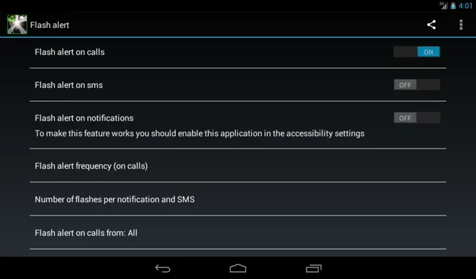 Flash alert android App screenshot 0