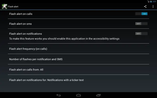 Flash alert android App screenshot 1